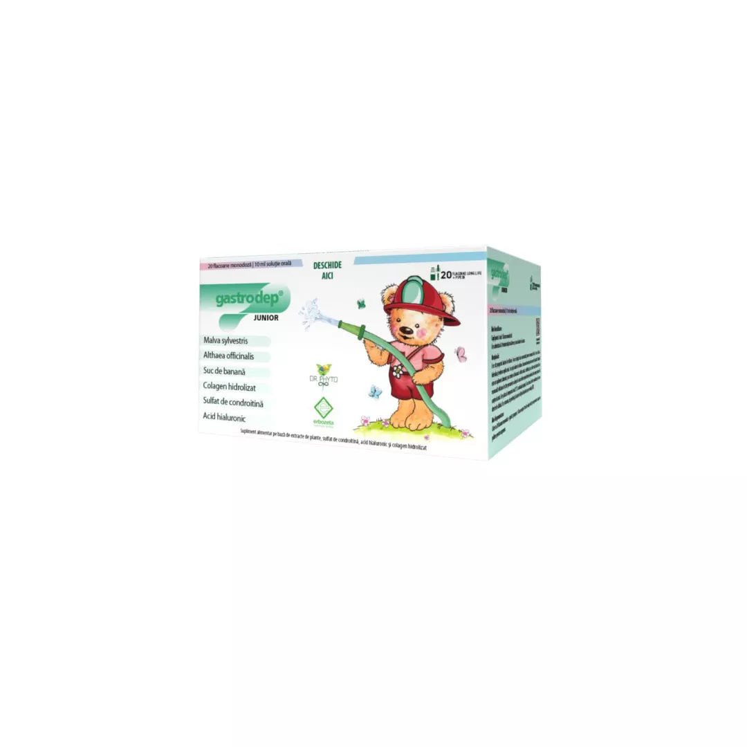 Gastrodep junior, 20 flacoane x 10 ml, Dr. Phyto, [],farmaciabajan.ro