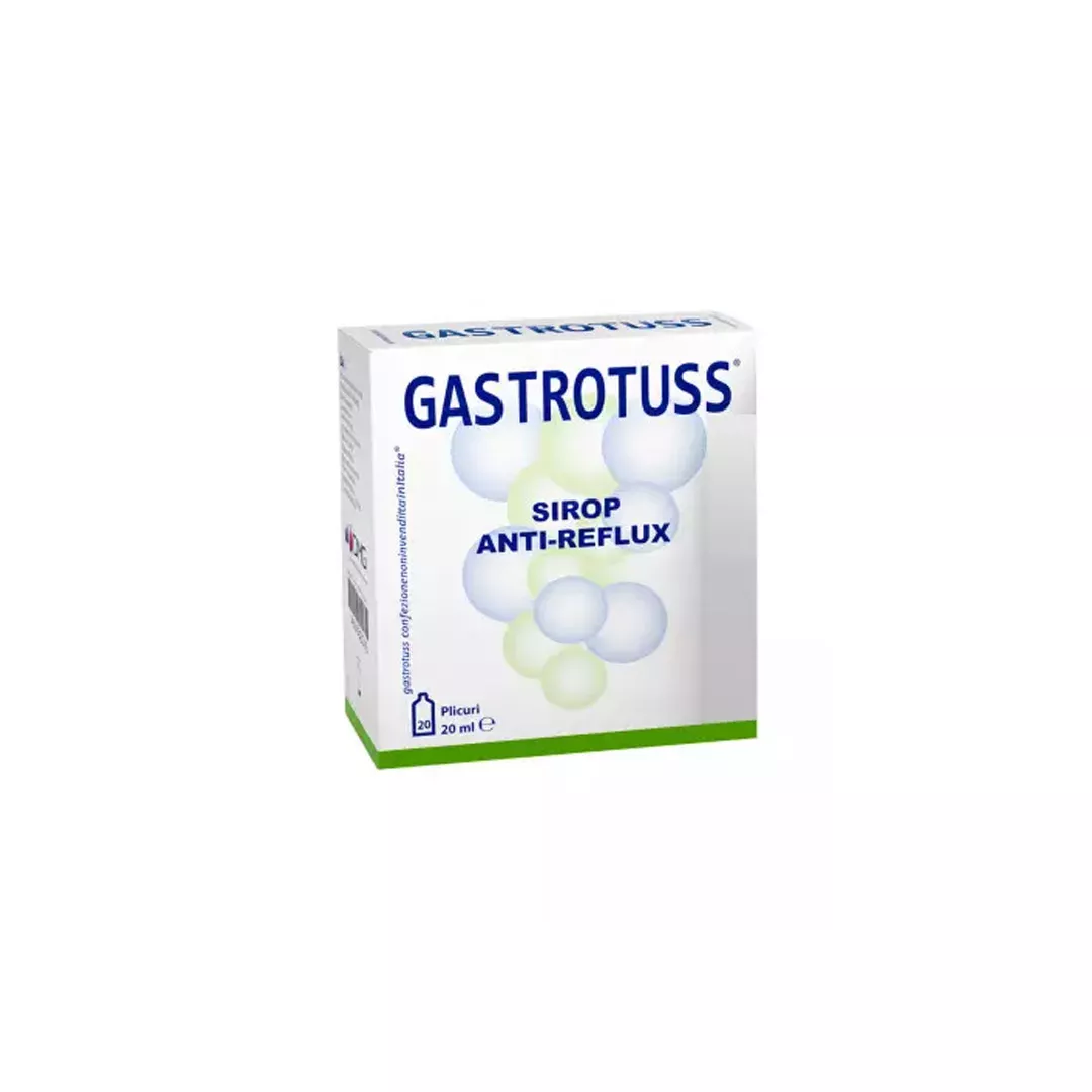 Gastrotuss sirop anti-reflux, monodoze 20ml x 20 plicuri, Plantamed, [],farmaciabajan.ro