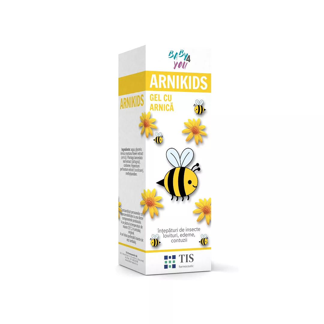 Gel cu arnica pentru copii Arnikids Baby 4 You, 20 ml, Tis Farmaceutic, [],farmaciabajan.ro