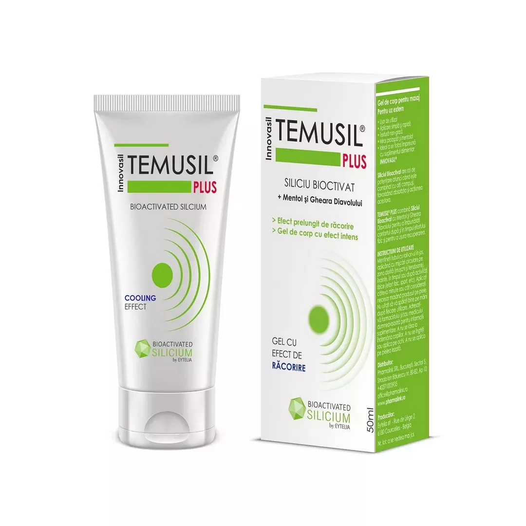 Gel cu efect de racorire prelungit Temusil Plus, 50 ml, [],farmaciabajan.ro