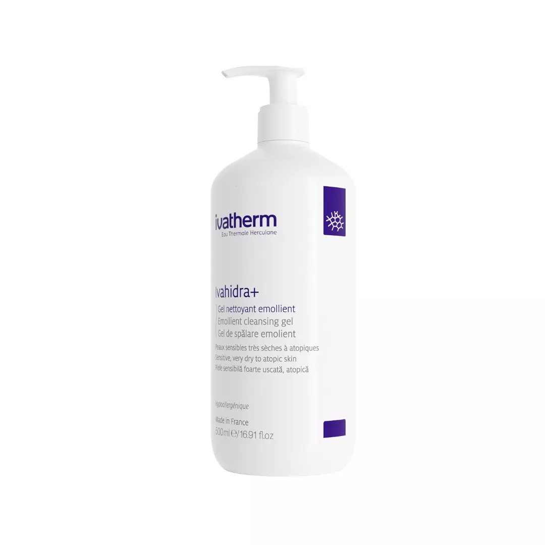 Gel de spalare emolient Ivahidra+, 500 ml, Ivatherm, [],farmaciabajan.ro