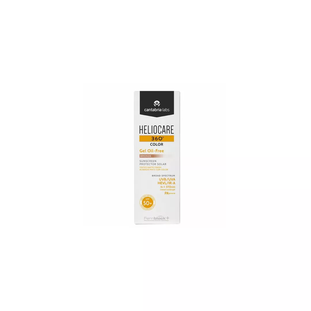 Gel pentru protectie solara cu SPF 50+ Heliocare 360 Color, Nuanta Bronze, 50 ml, Cantabria Labs, [],farmaciabajan.ro