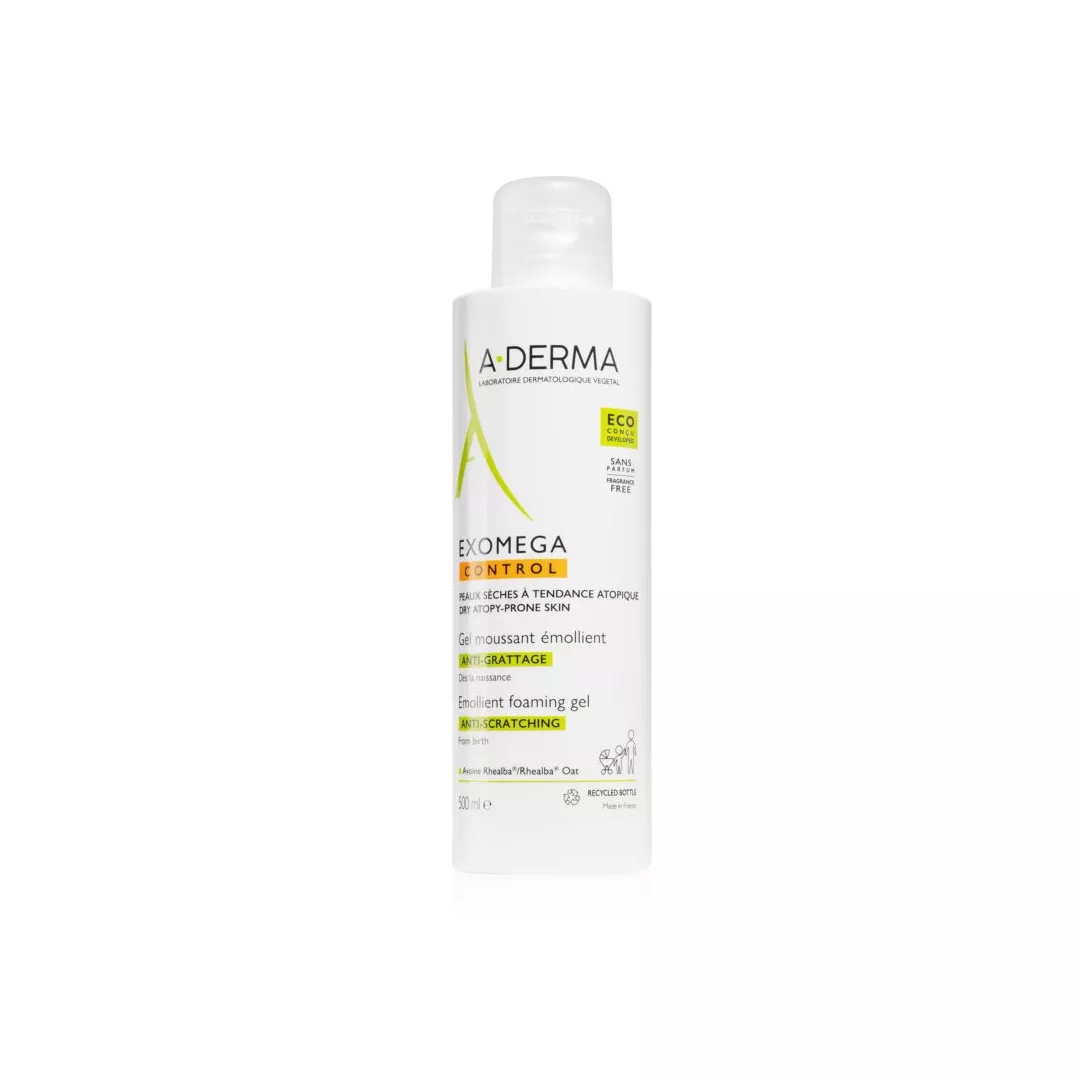 Gel spumant emolient Exomega Control, 500 ml, A-Derma, [],farmaciabajan.ro