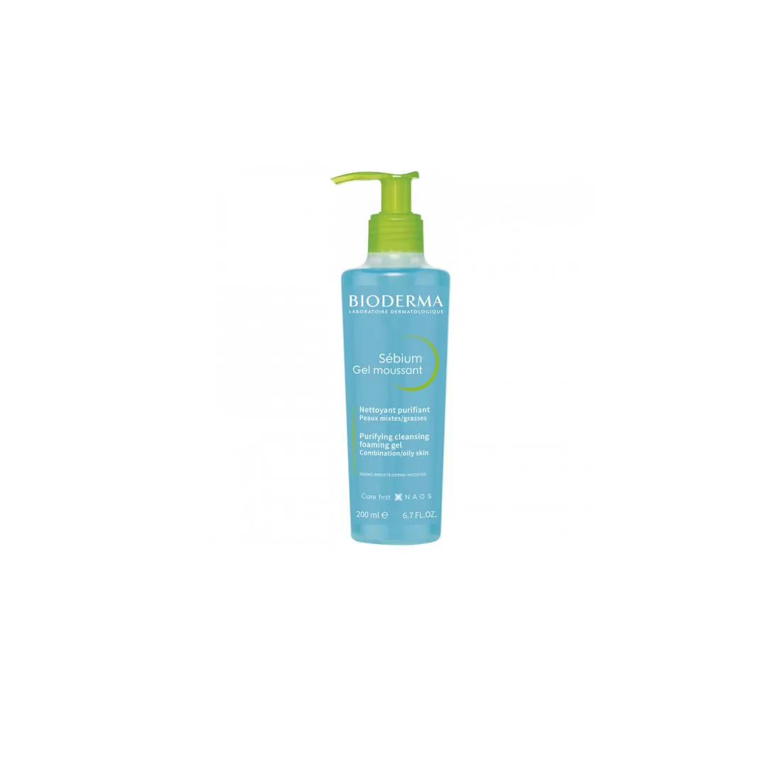 Gel spumant Sebium curata delicat si previne aparitia imperfectiunilor din etapa de curatare, 200 ml, Bioderma, [],farmaciabajan.ro