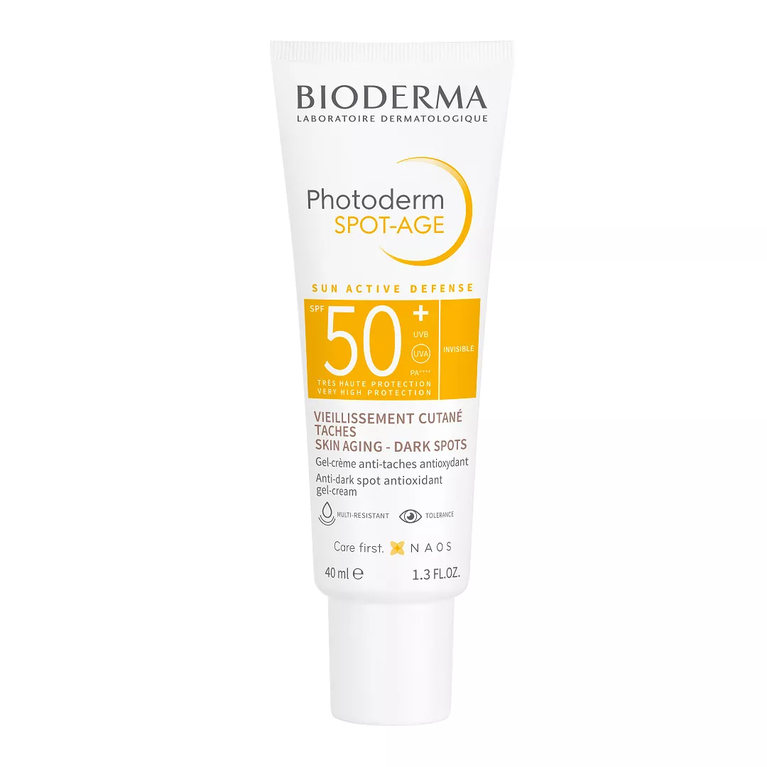 Gel-crema cu efect antioxidant impotriva petelor brune Photoderm Spot-Age, SPF 50+, 40 ml, Bioderma, [],https:farmaciabajan.ro