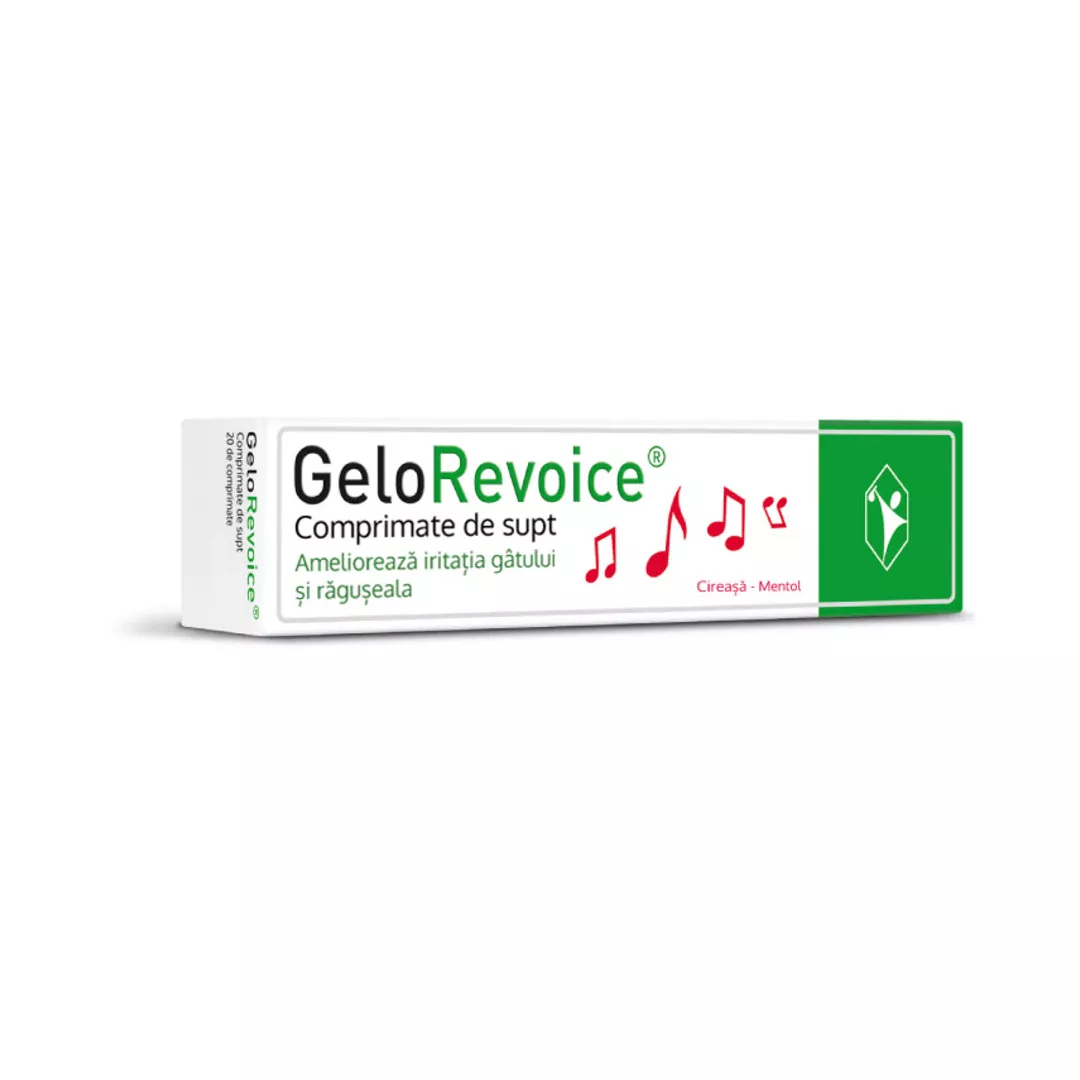 GeloRevoice cirese-mentol, 20 comprimate de supt, Pohl Boskamp, [],farmaciabajan.ro