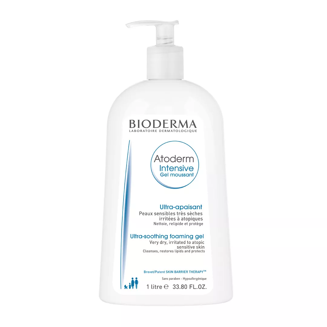 Gel spumant Atoderm Intensive, 1 L, Bioderma, [],farmaciabajan.ro