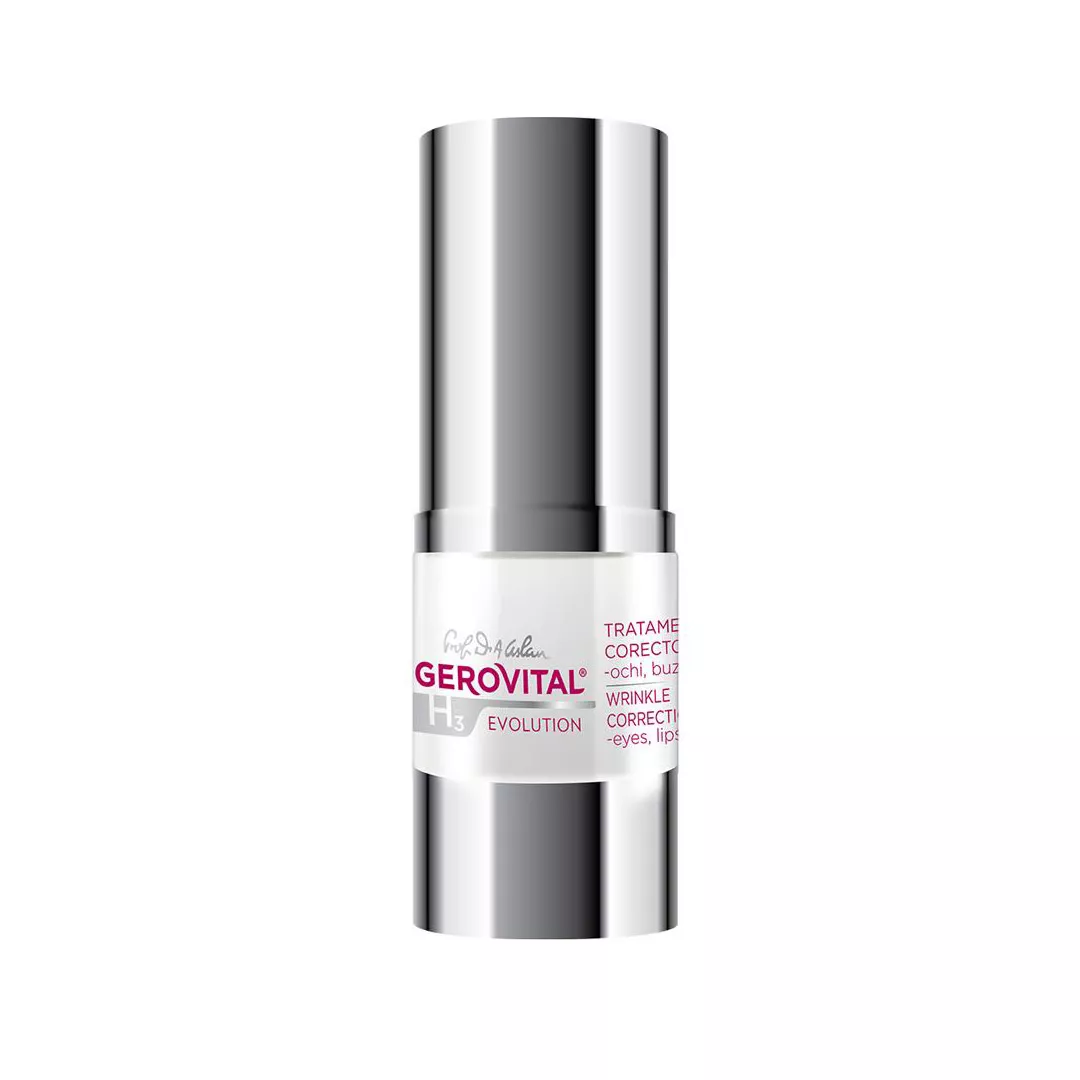 Tratament corector Riduri - Ochi, Buze, Frunte, Gerovital H3 Evolution, 15 ml, Farmec, [],farmaciabajan.ro