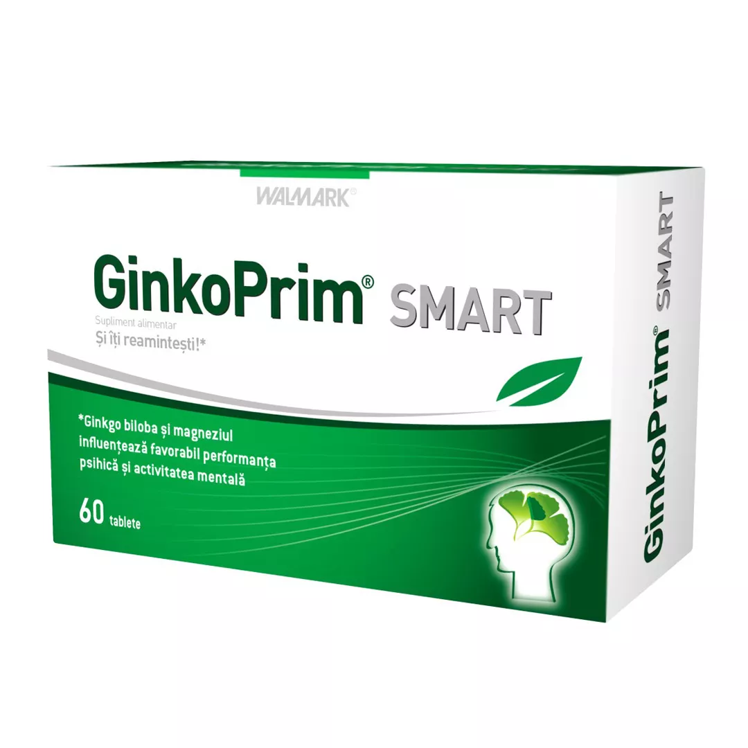 GinkoPrim Smart, 60 tablete, Walmark, [],farmaciabajan.ro
