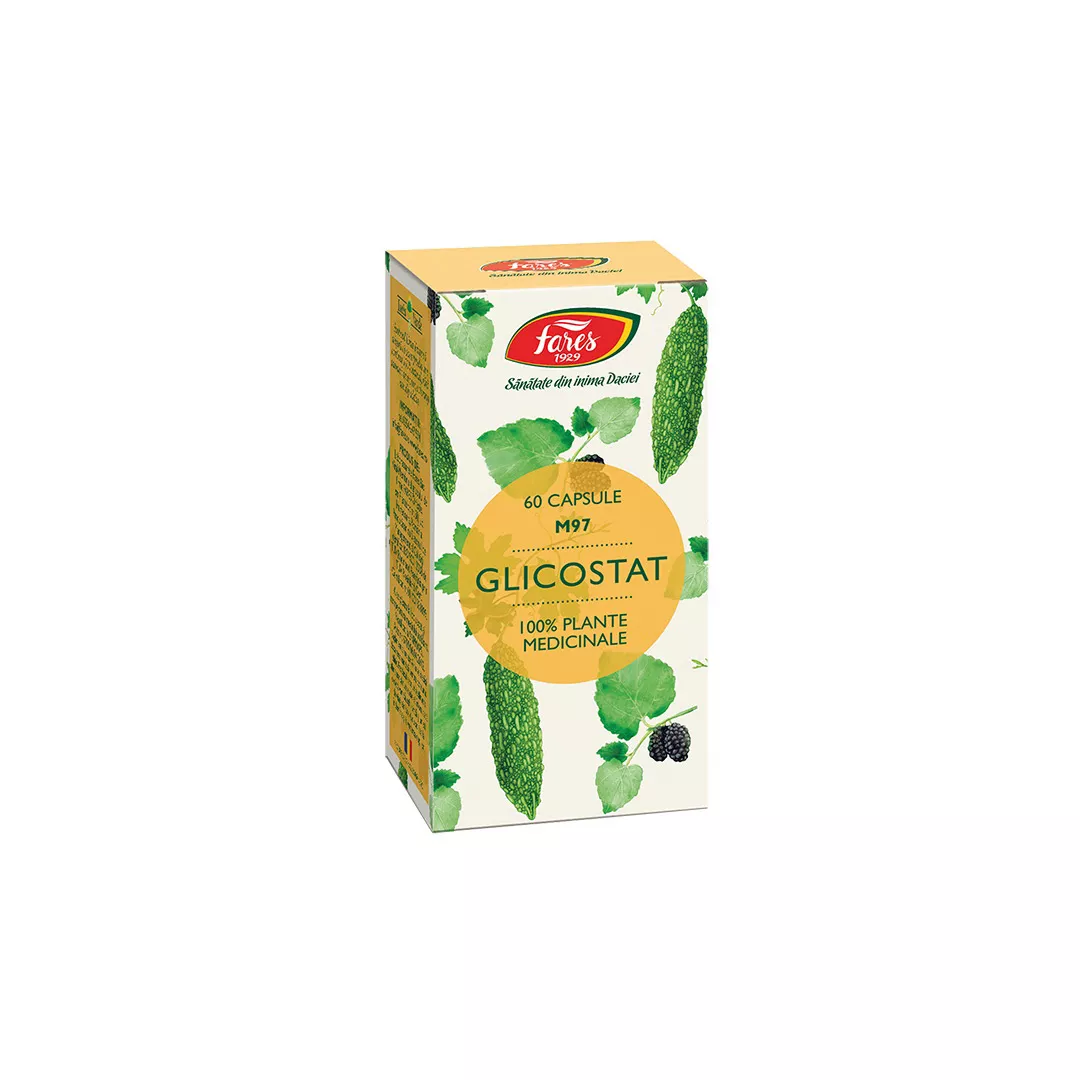 Glicostat, M97, 60 capsule, Fares, [],farmaciabajan.ro