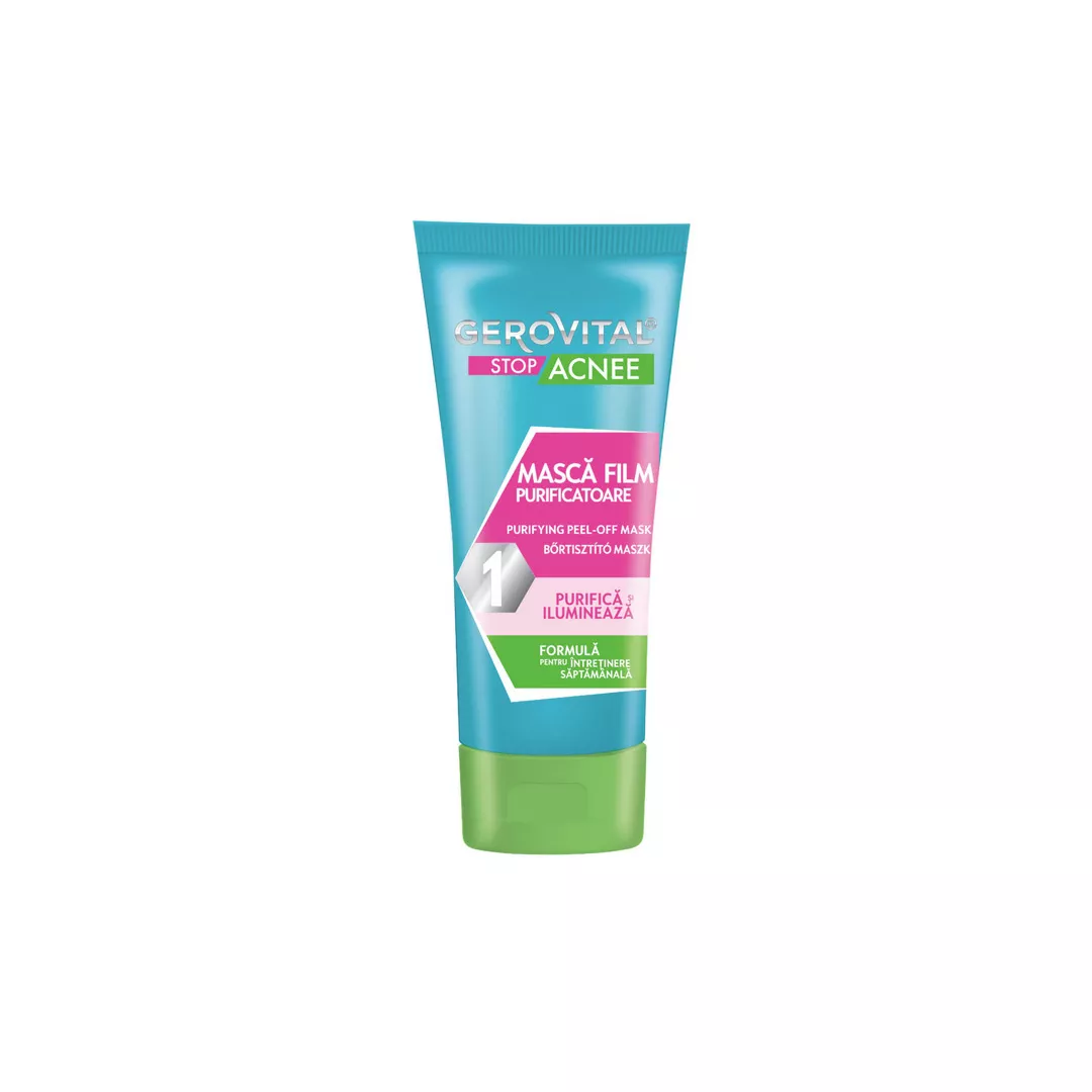 Masca film purificatoare Gerovital Stop Acnee, 100 ml, [],farmaciabajan.ro