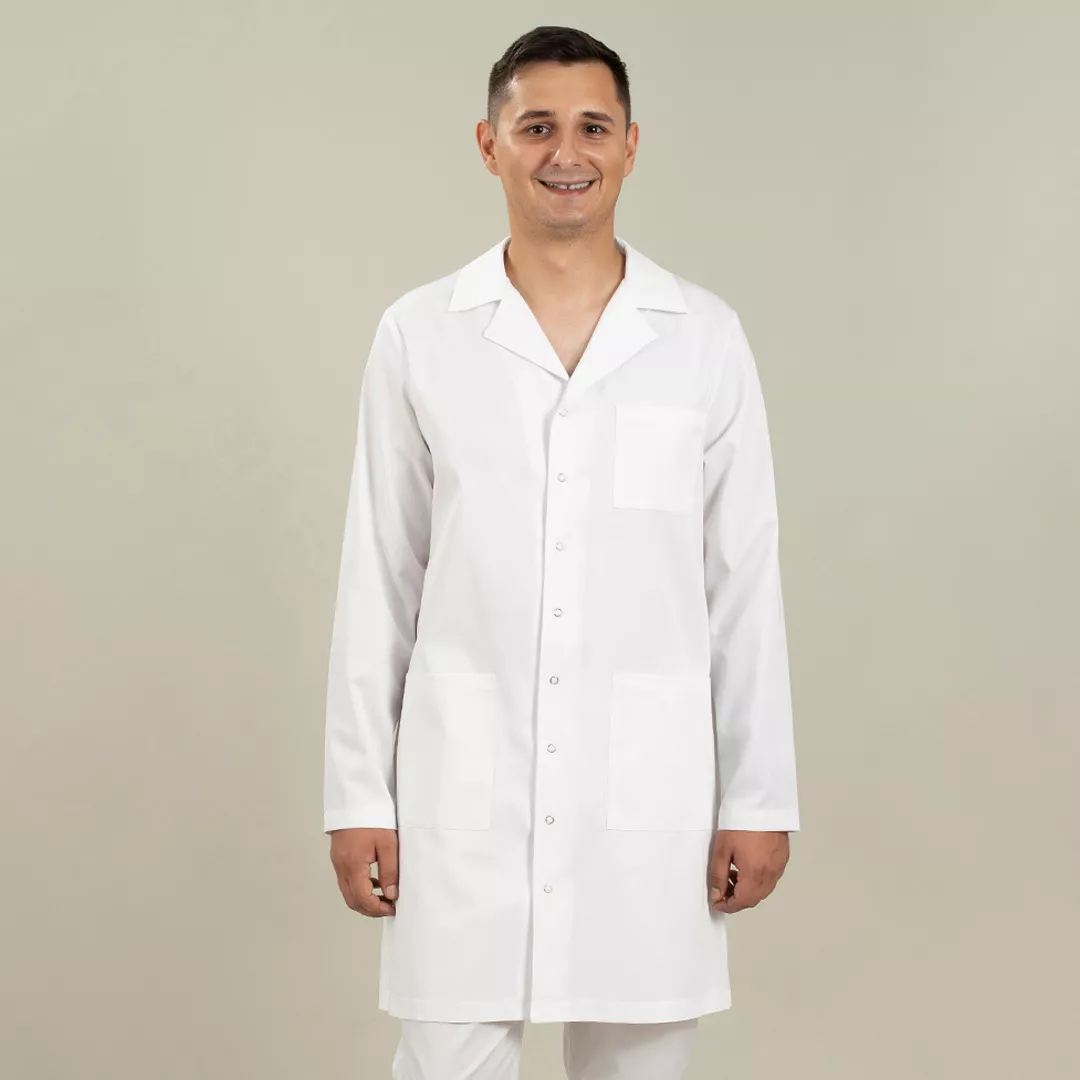 Halat chirurgical cu capse, Edy, rever, ML Color 3/4, cod 601, Spandex, [],farmaciabajan.ro