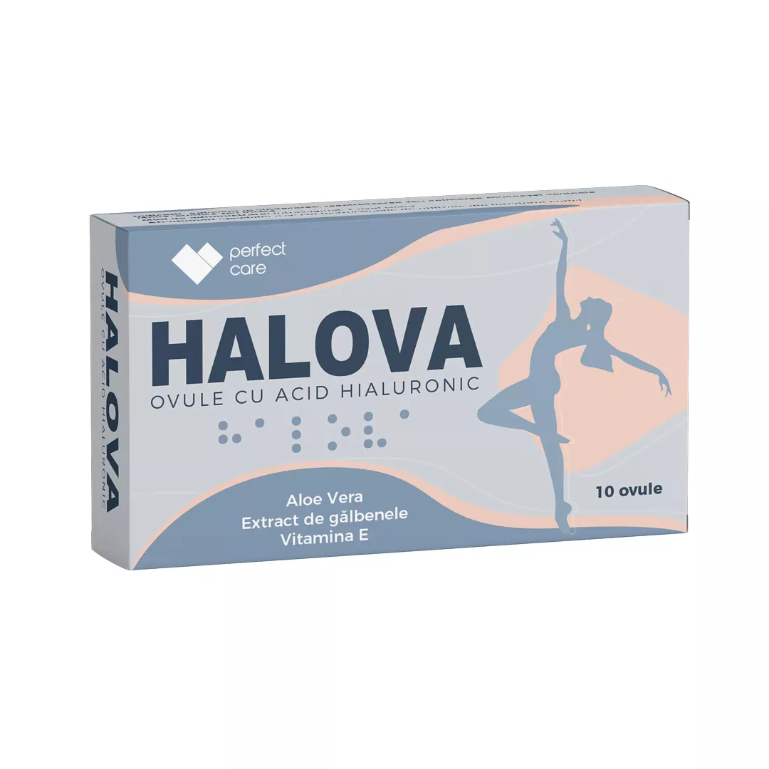 Halova 10 ovule cu acid hialuronic, Perfect care, [],farmaciabajan.ro
