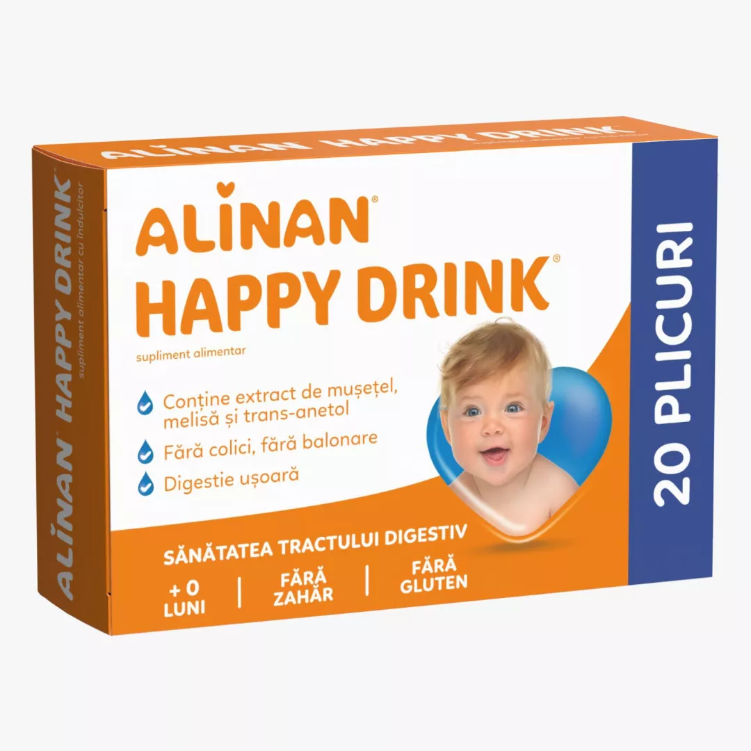 Happy Drink Alinan, 20 plicuri, Fiterman Pharma, [],farmaciabajan.ro