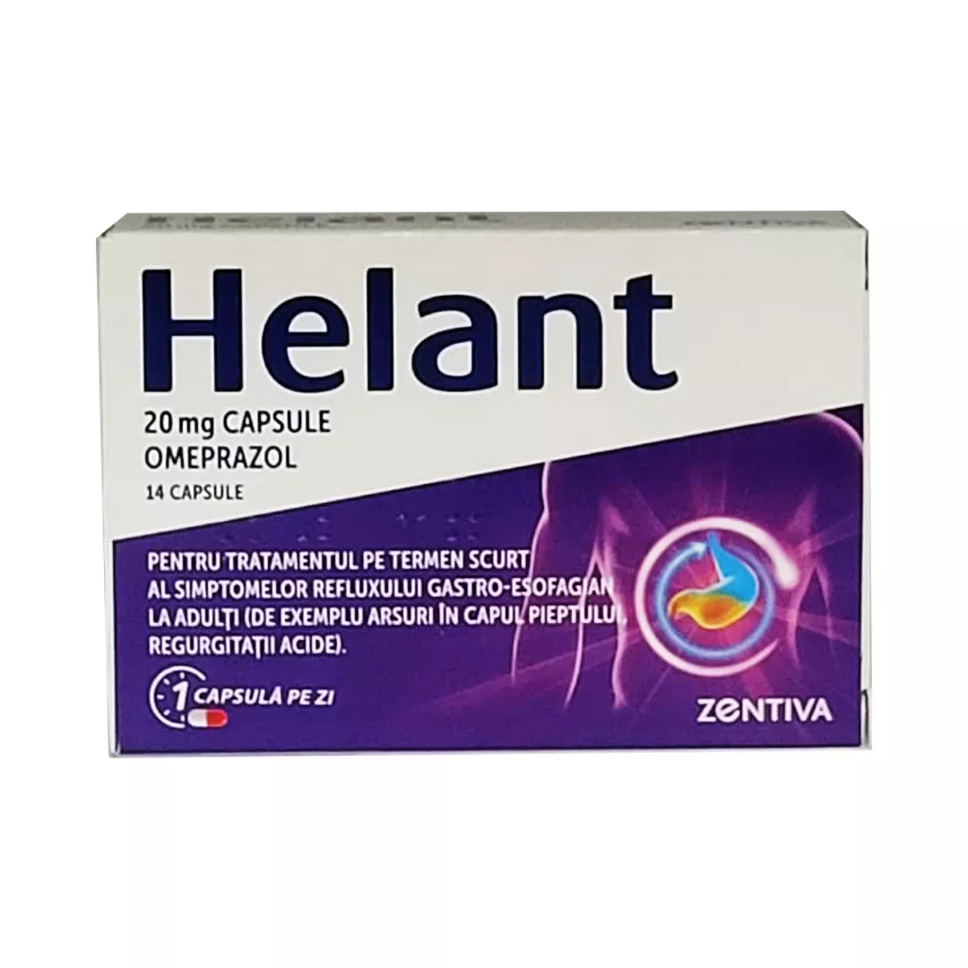 Helant, 20 mg, 14 capsule, Zentiva, [],farmaciabajan.ro