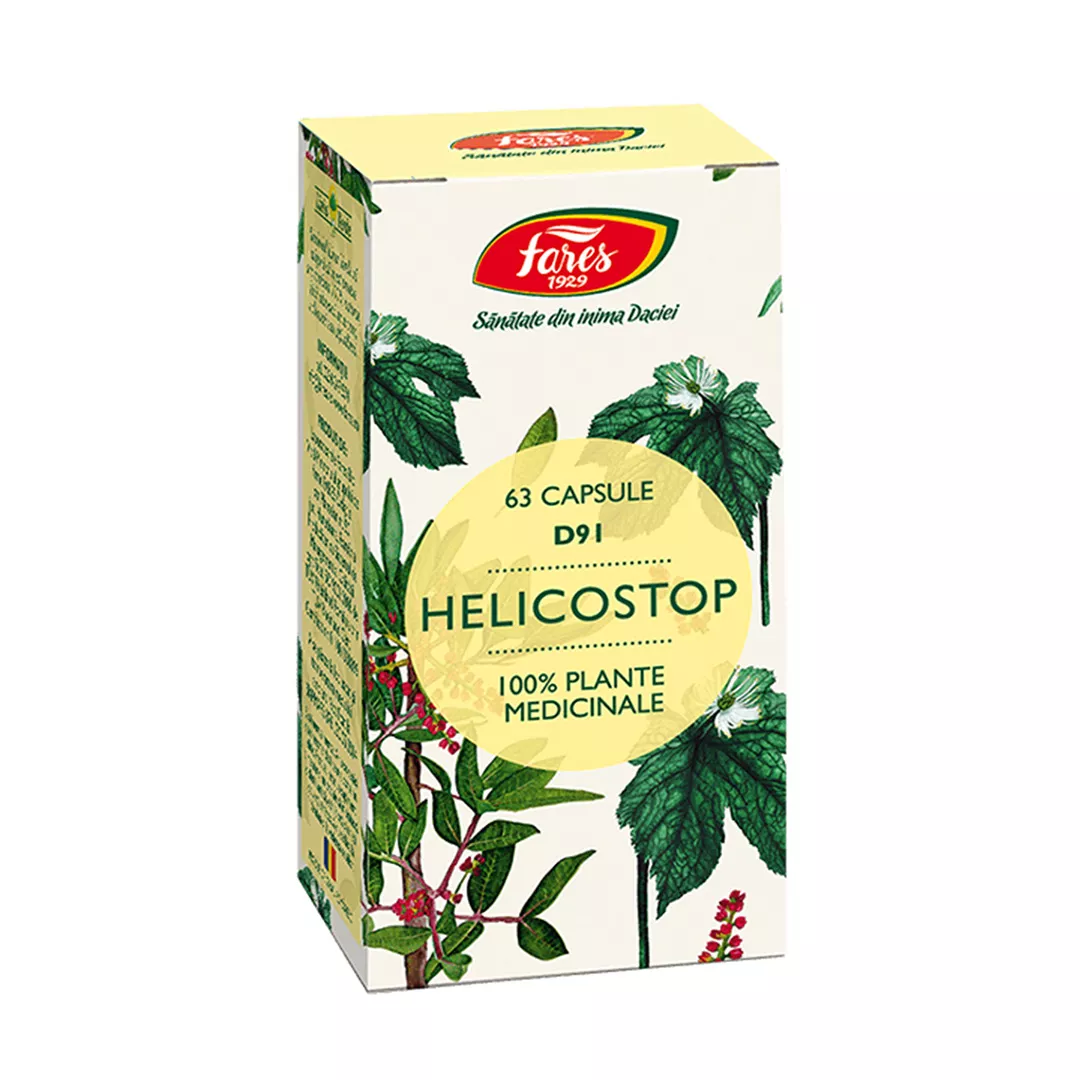 Helicostop, D91, 63 capsule, Fares, [],farmaciabajan.ro