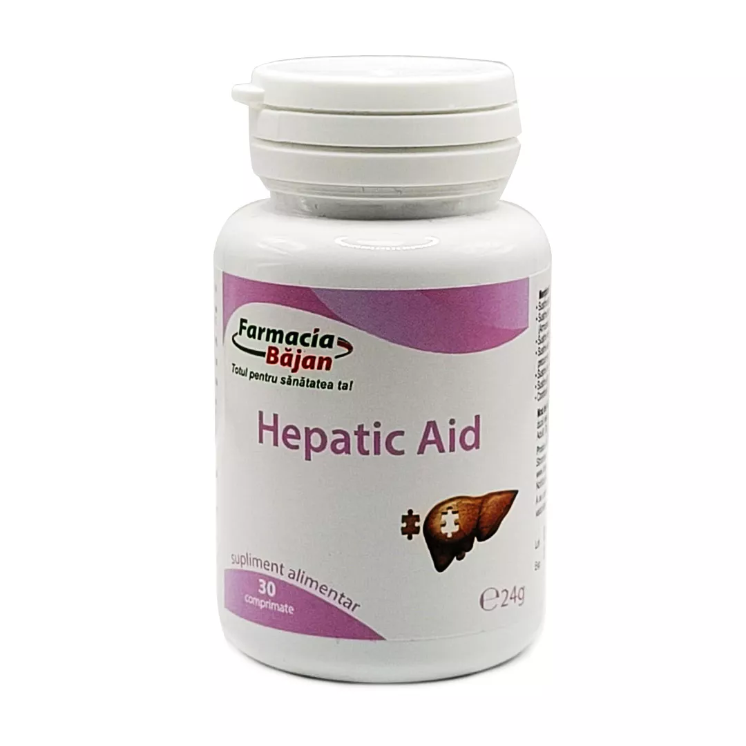 Hepatic aid, 30 comprimate, Farmacia Bajan, [],farmaciabajan.ro