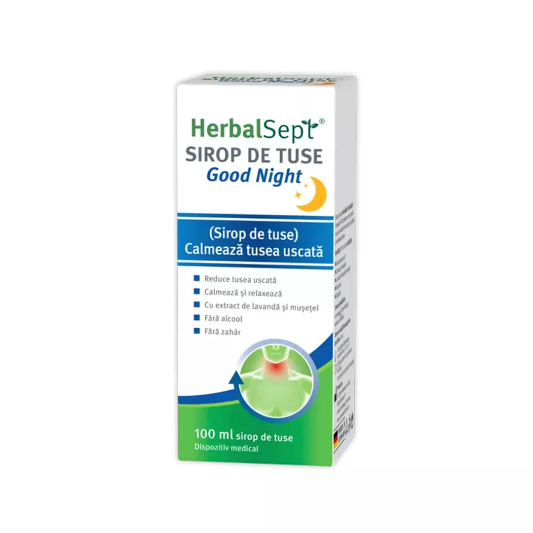 HerbalSept Good Night sirop, 100 ml, Zdrovit, [],farmaciabajan.ro