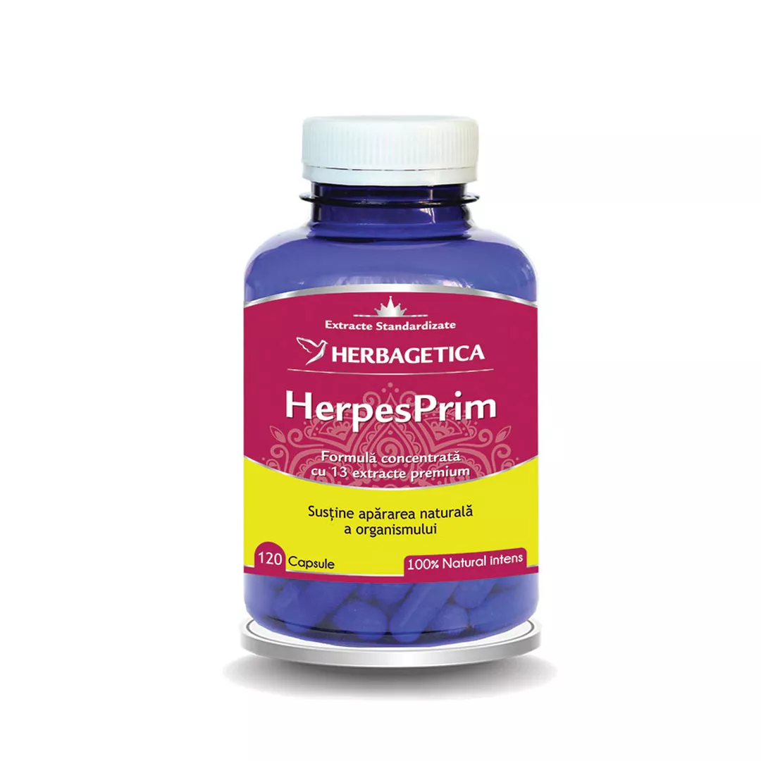HerpesPrim, 120 capsule, Herbagetica, [],farmaciabajan.ro