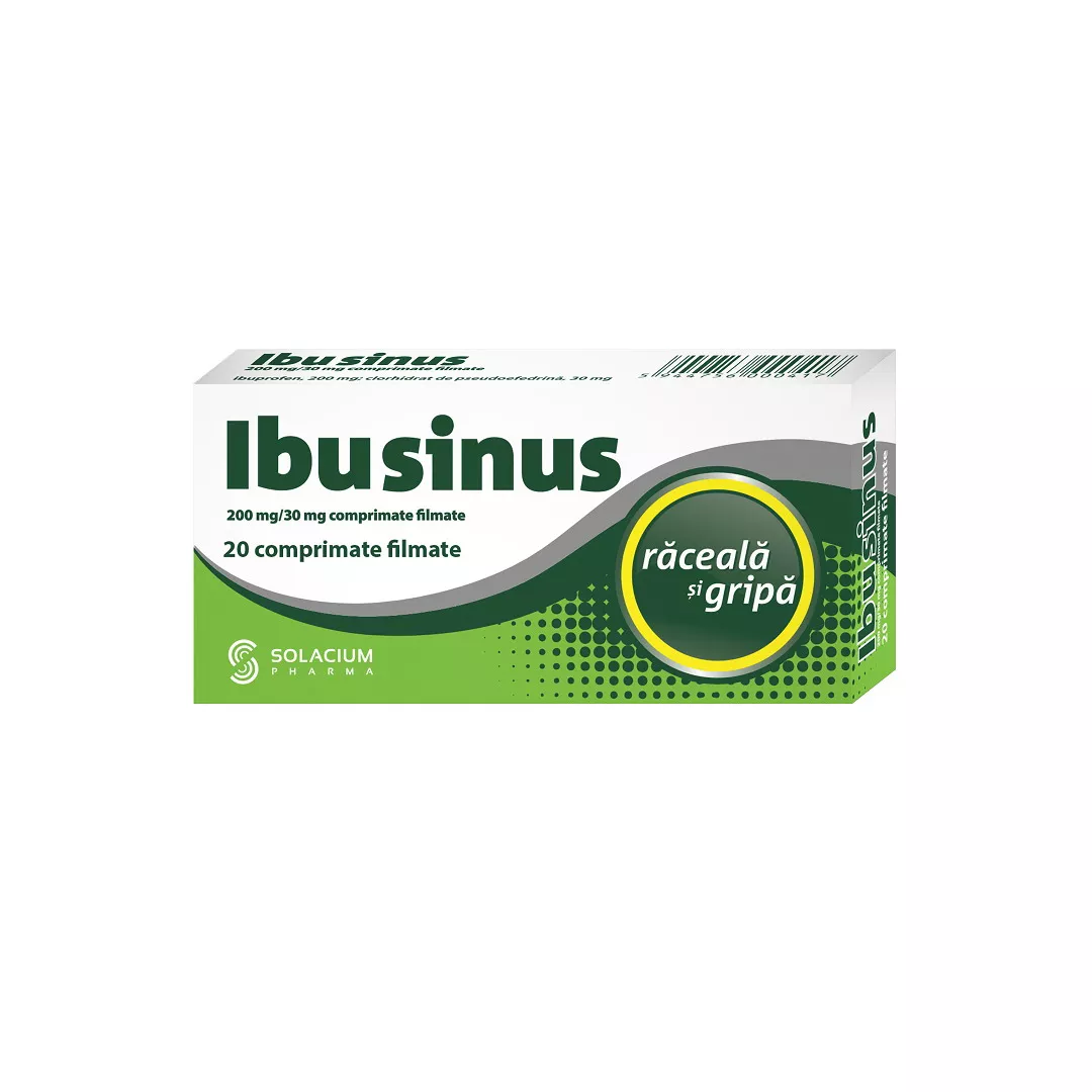 Ibusinus reaceala si gripa, 20 comprimate, Solacium Pharma, [],farmaciabajan.ro