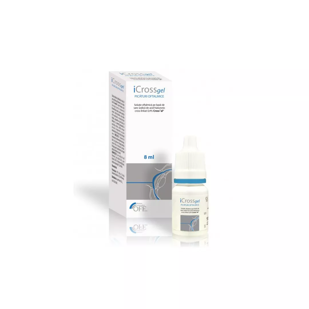 Picaturi/Solutie oftalmica lubrifianta ICROSSGEL, 8 ml, Off Italia, [],farmaciabajan.ro