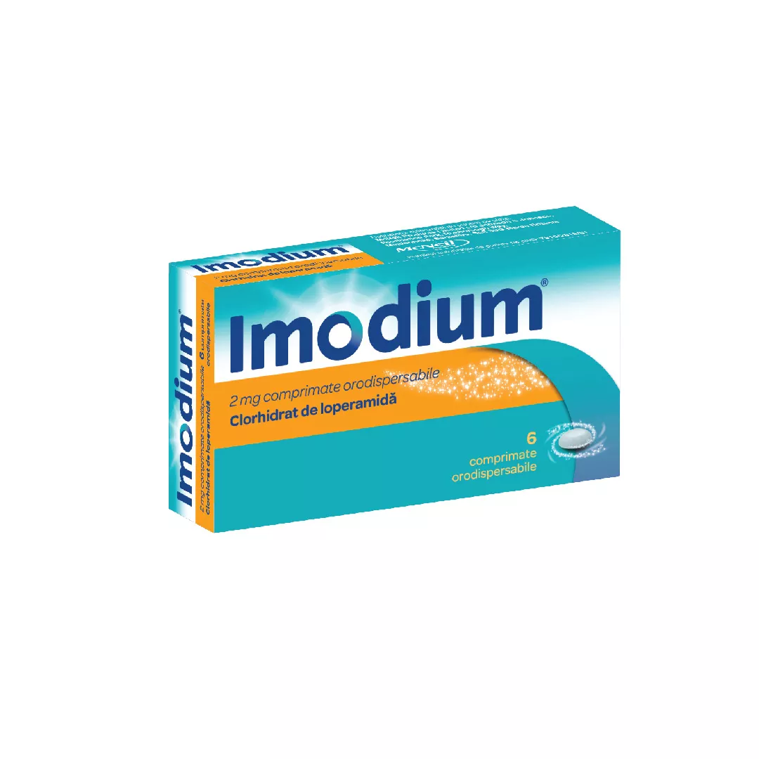 Imodium 2 mg, 6 comprimate orodispersabile, Johnson & Johnson, [],farmaciabajan.ro