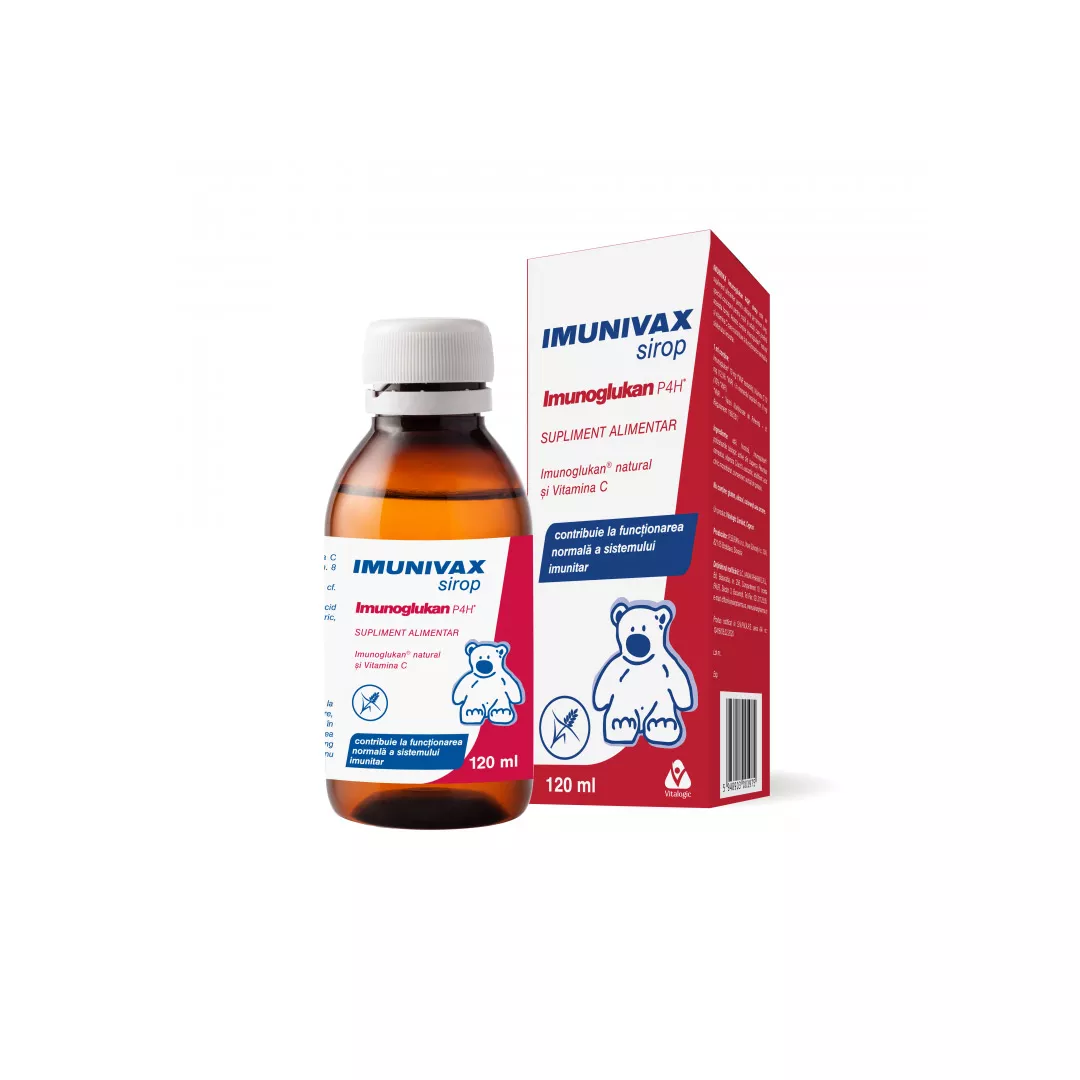 IMUNIVAX Imunoglukan P4H sirop, 120ml, Vitalogic, [],farmaciabajan.ro