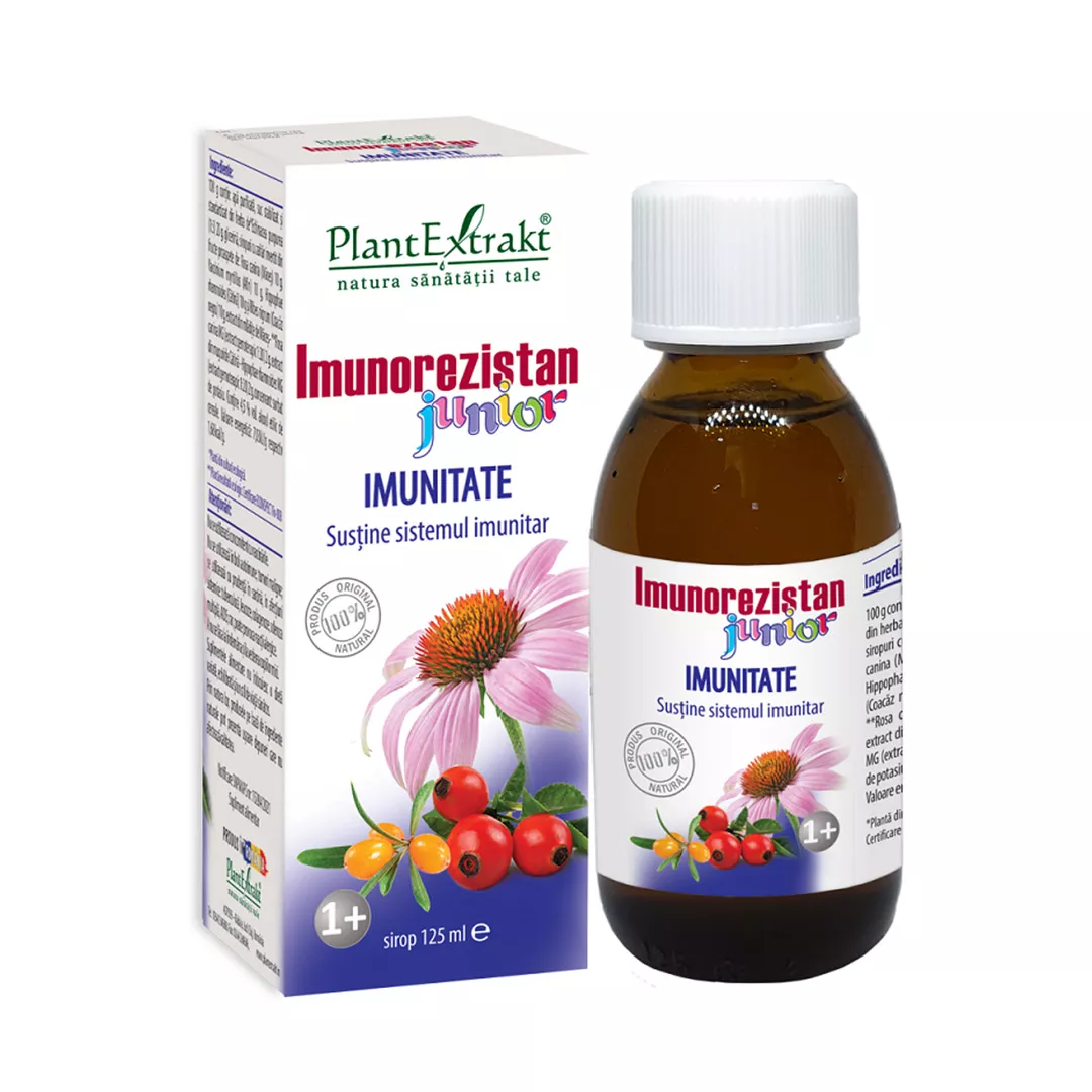 Imunorezistan Imunitate Junior, 125 ml, Plant Extrakt, [],farmaciabajan.ro