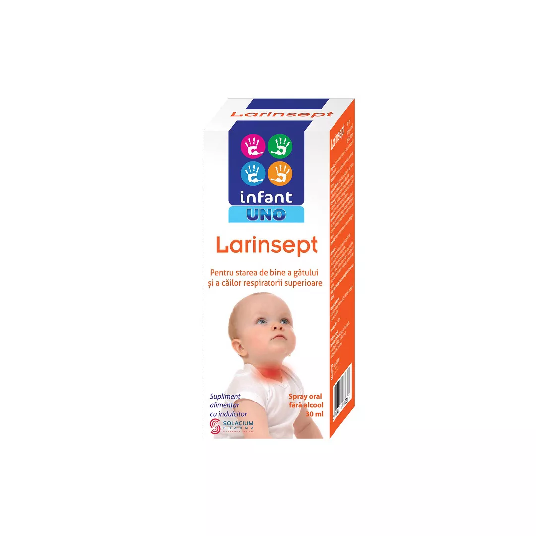 Spray oral Infant Uno Larinsept, 30 ml, Solacium, [],farmaciabajan.ro