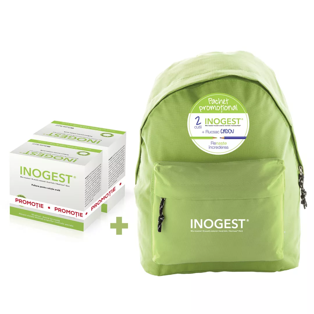 Inogest 2 x 30 plicuri + Rucsac Cadou (Solartium), [],farmaciabajan.ro