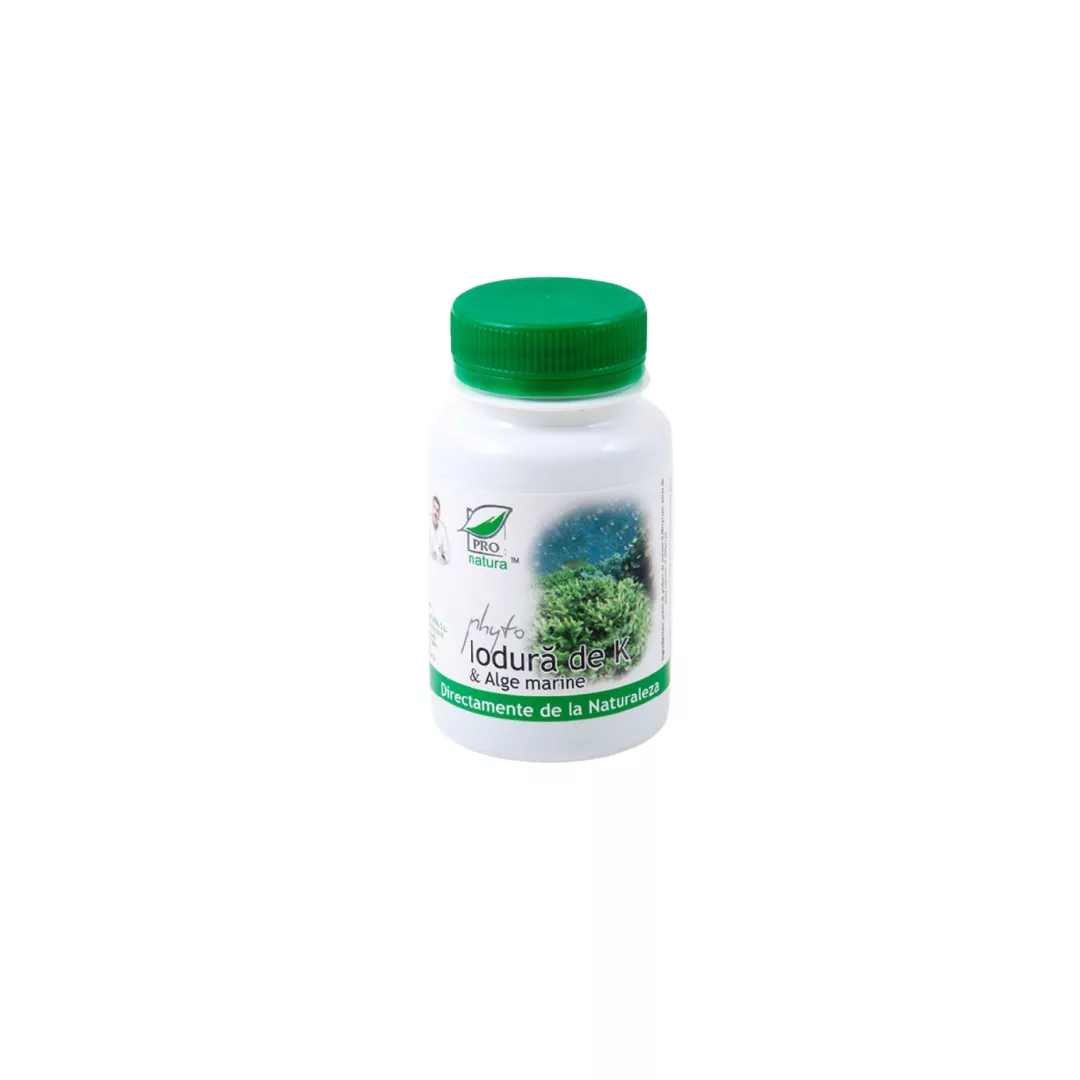Iodura de potasiu (K) si alge marine Phyto, 60 capsule, Pro Natura, [],farmaciabajan.ro