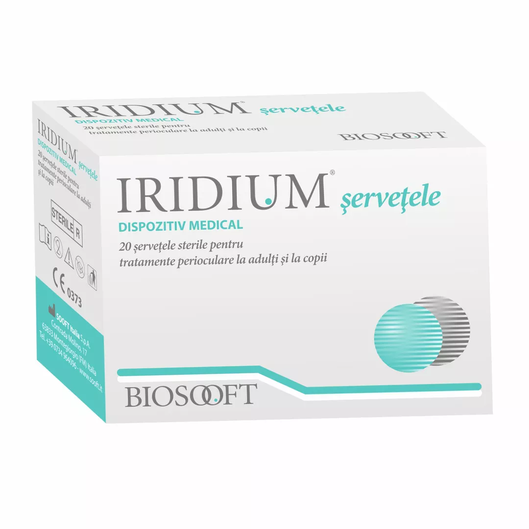 Iridium - Servetele sterile, 20 bucati, Biosooft Italia, [],farmaciabajan.ro