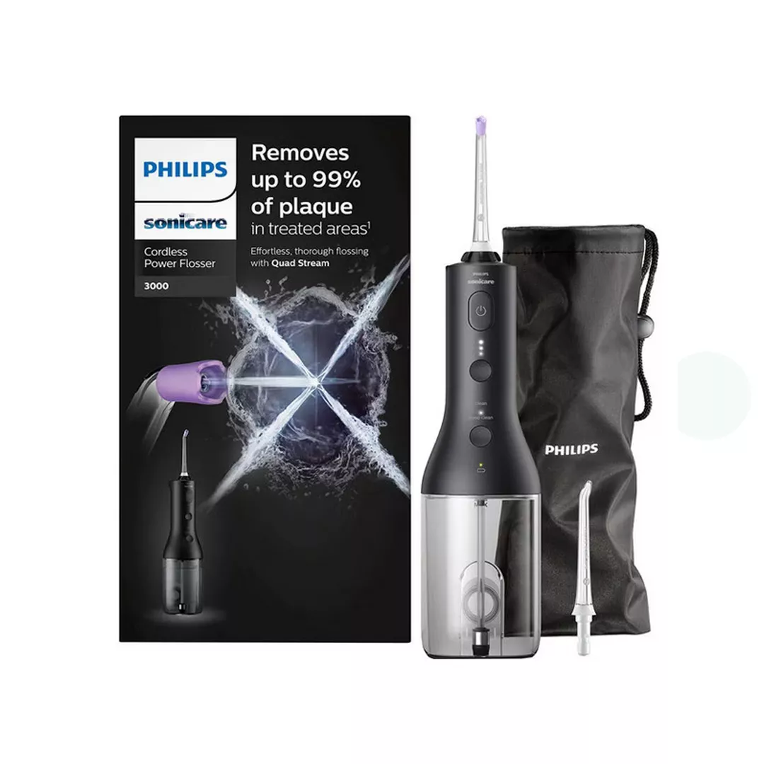Irigator bucal PHILIPS Sonicare HX3806/33, 2 capete, negru, [],farmaciabajan.ro