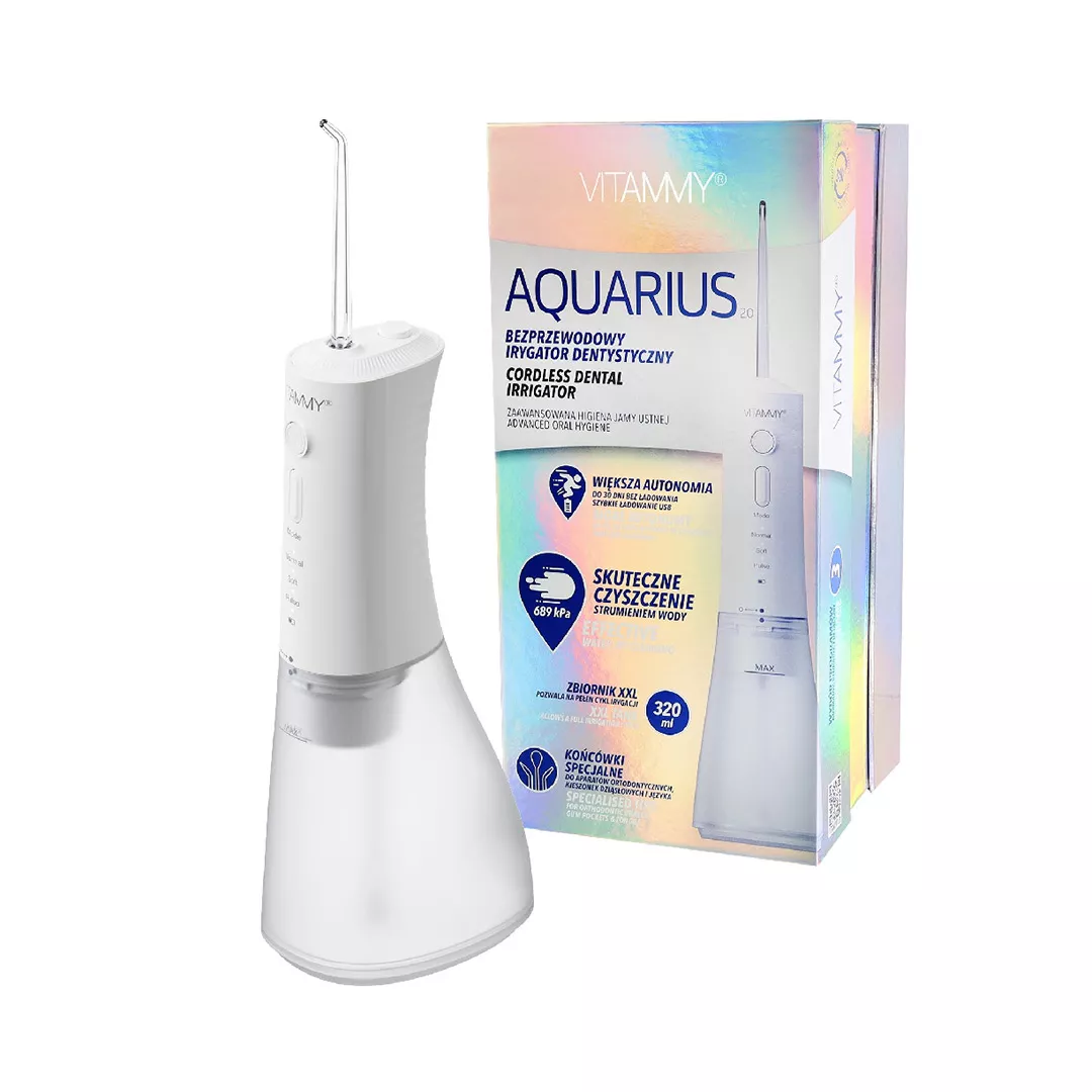 Irigator oral / dus bucal, alb, Vitammy Aquarius, [],farmaciabajan.ro