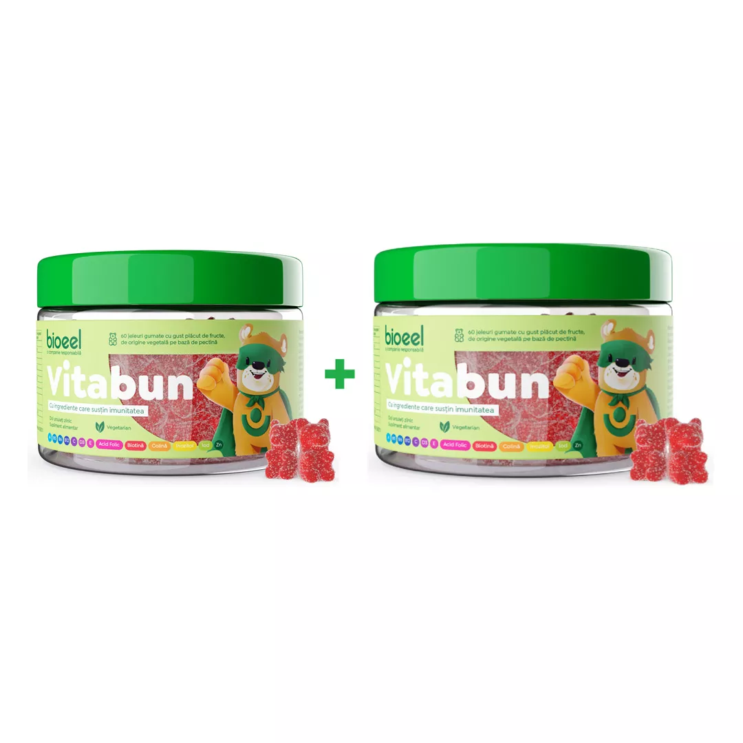 Jeleuri cu multivitamine Vitabun, 2 x 60 bucati, Bioeel, [],farmaciabajan.ro