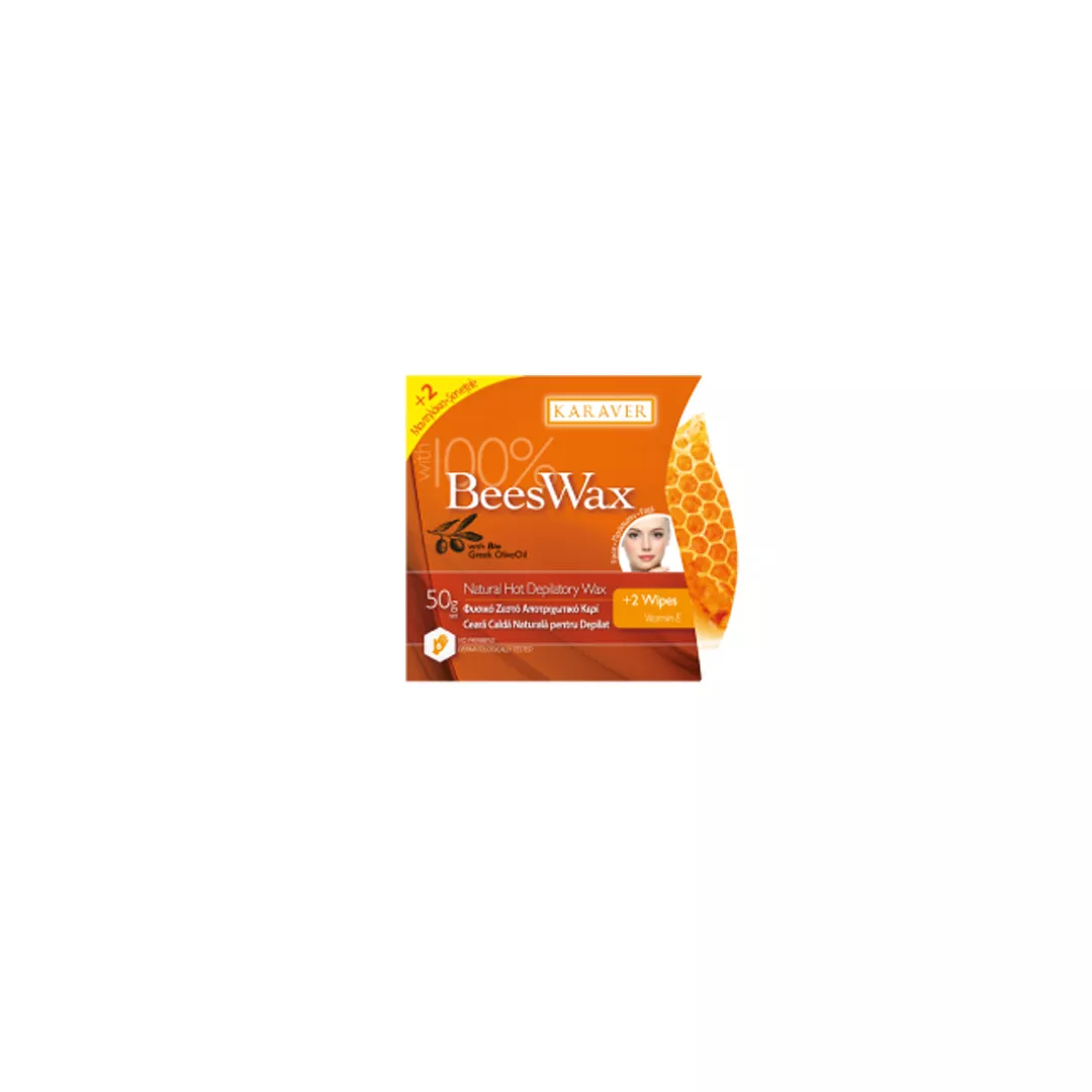 Ceara calda cu 100% naturala ceara de albine, 50 g, Karaver, [],farmaciabajan.ro