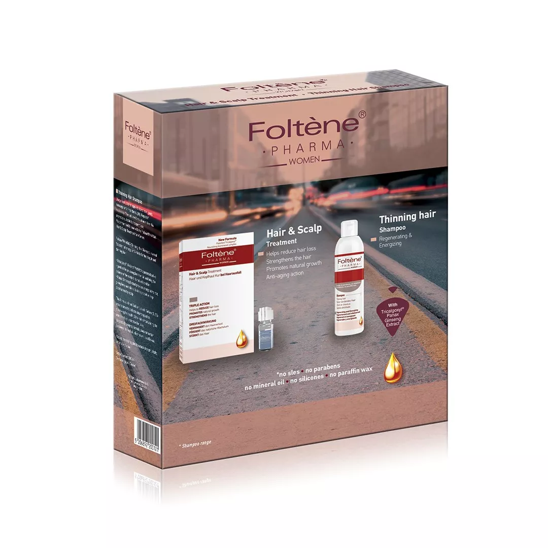 Kit Tratament + Sampon impotriva caderii parului pentru femei, Foltene, [],farmaciabajan.ro