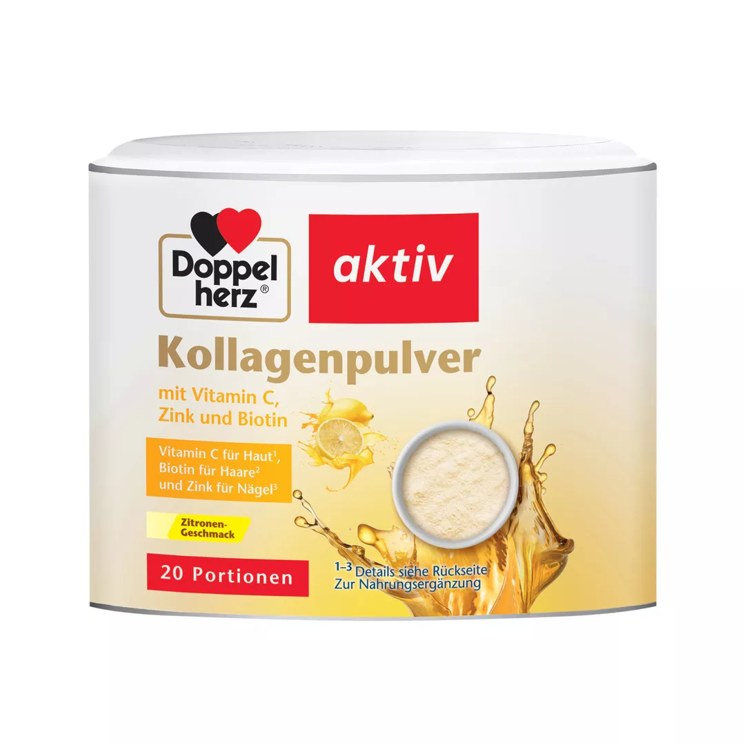 Kollagen pudra cu colagen hidrolizat, vitamine si zinc Aktiv, 150 g, Doppelherz, [],farmaciabajan.ro