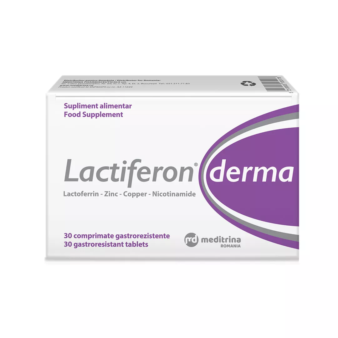 Lactiferon Derma, 30 comprimate, Meditrina Pharmaceuticals, [],farmaciabajan.ro