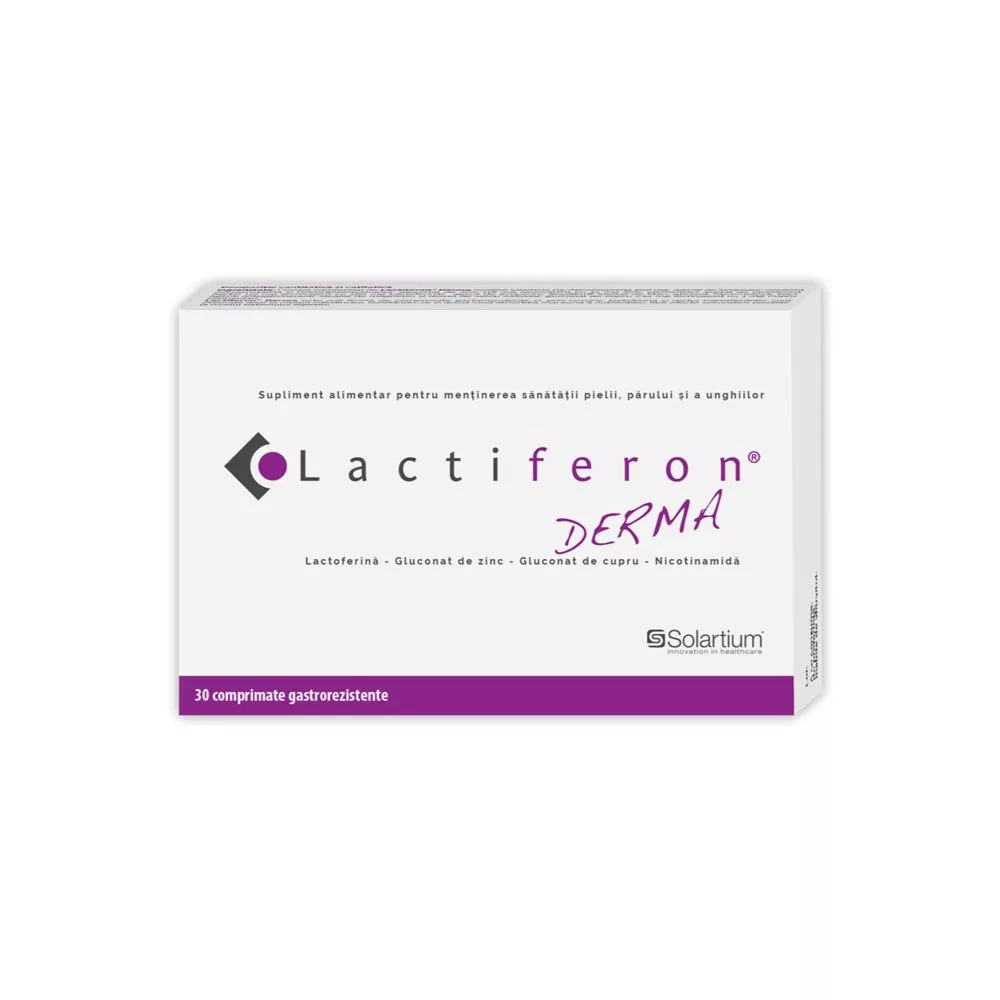 Lactiferon Derma, 30 comprimate, Solartium, [],farmaciabajan.ro