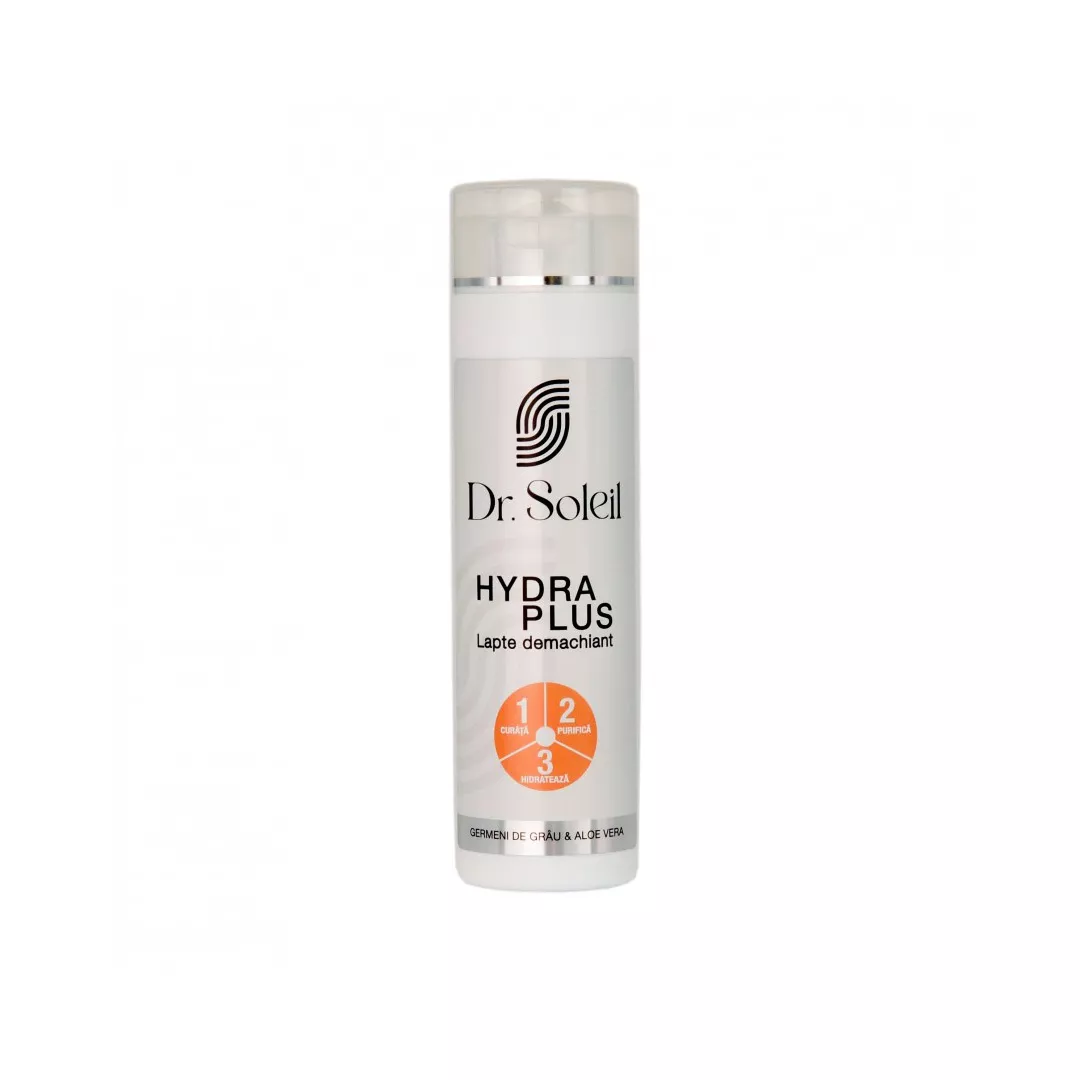 Lapte demachiant 3 in 1 Hydra Plus, 250 ml, Dr. Soleil, [],farmaciabajan.ro