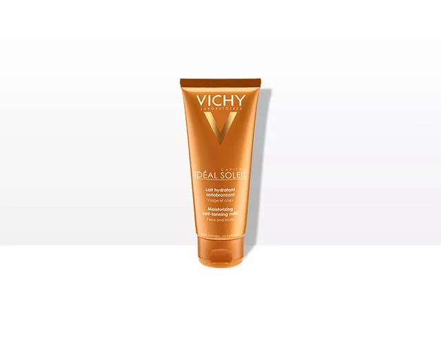 Lapte hidratant autobronzant pentru fata si corp IDEAL SOLEIL, 100ml, Vichy, [],farmaciabajan.ro