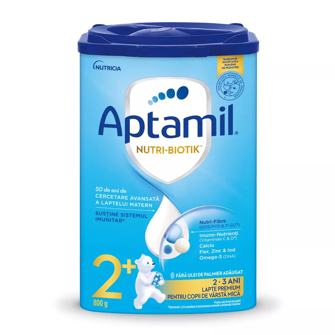 Aptamil Junior 2+ lapte praf Nutri-Biotik, 800 g, Aptamil, [],farmaciabajan.ro