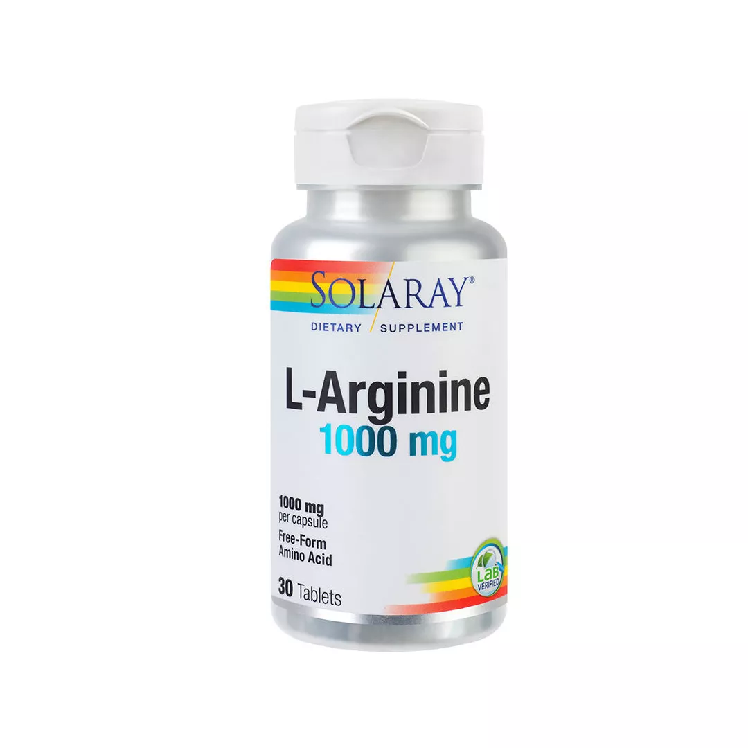L-Arginine 1000 mg Solaray, 30 tablete, Secom, [],farmaciabajan.ro