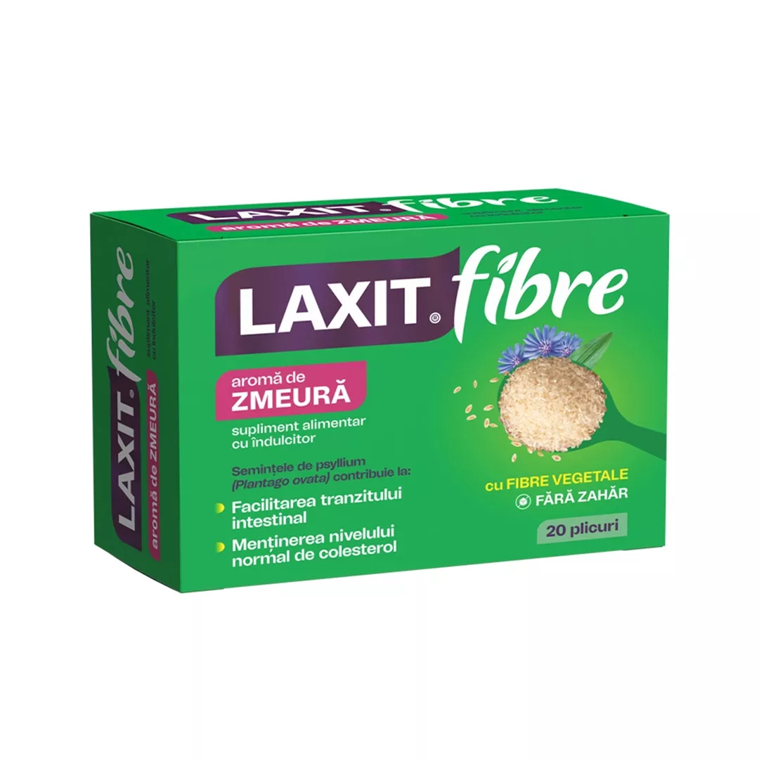 Laxit Fibre, aroma de zmeura, 20 plicuri, Fiterman Pharma, [],farmaciabajan.ro