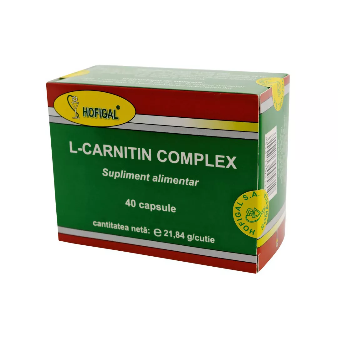 L-Carnitin Complex, 40 capsule, Hofigal, [],farmaciabajan.ro