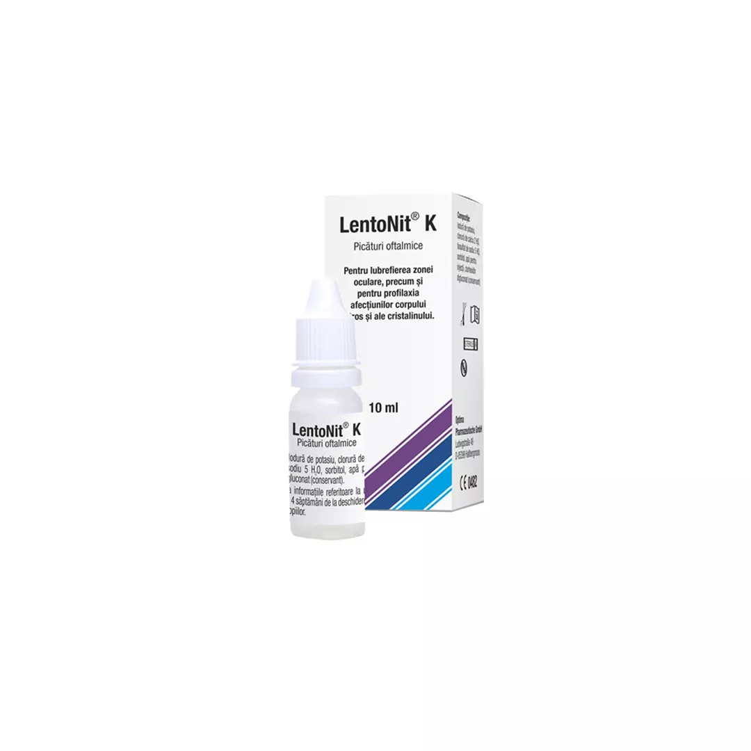 LentoNit K picaturi oftalmice, 10 ml, Inocare Pharm, [],farmaciabajan.ro