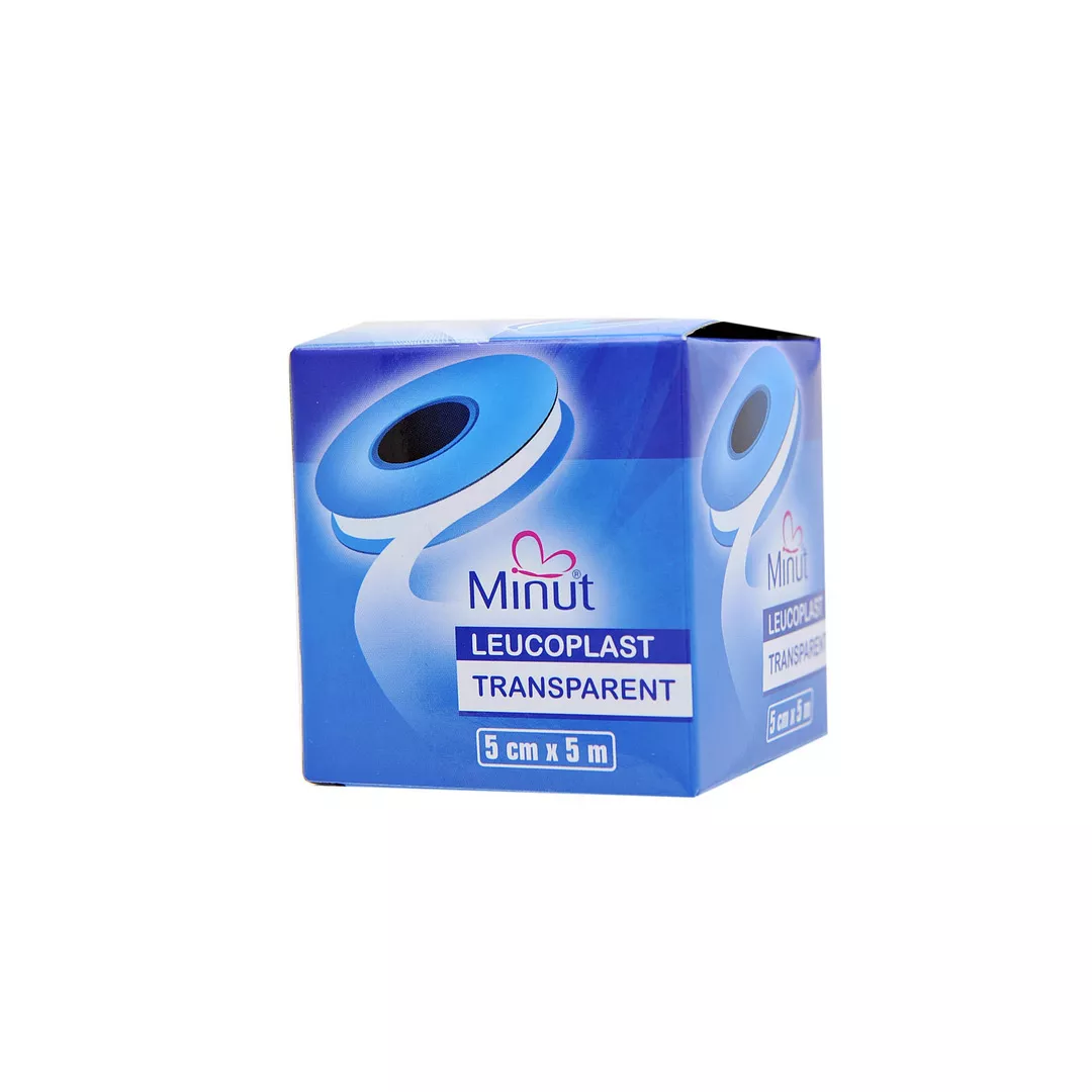 Leucoplast transparent 5 cm x 5 m, Minut, [],farmaciabajan.ro