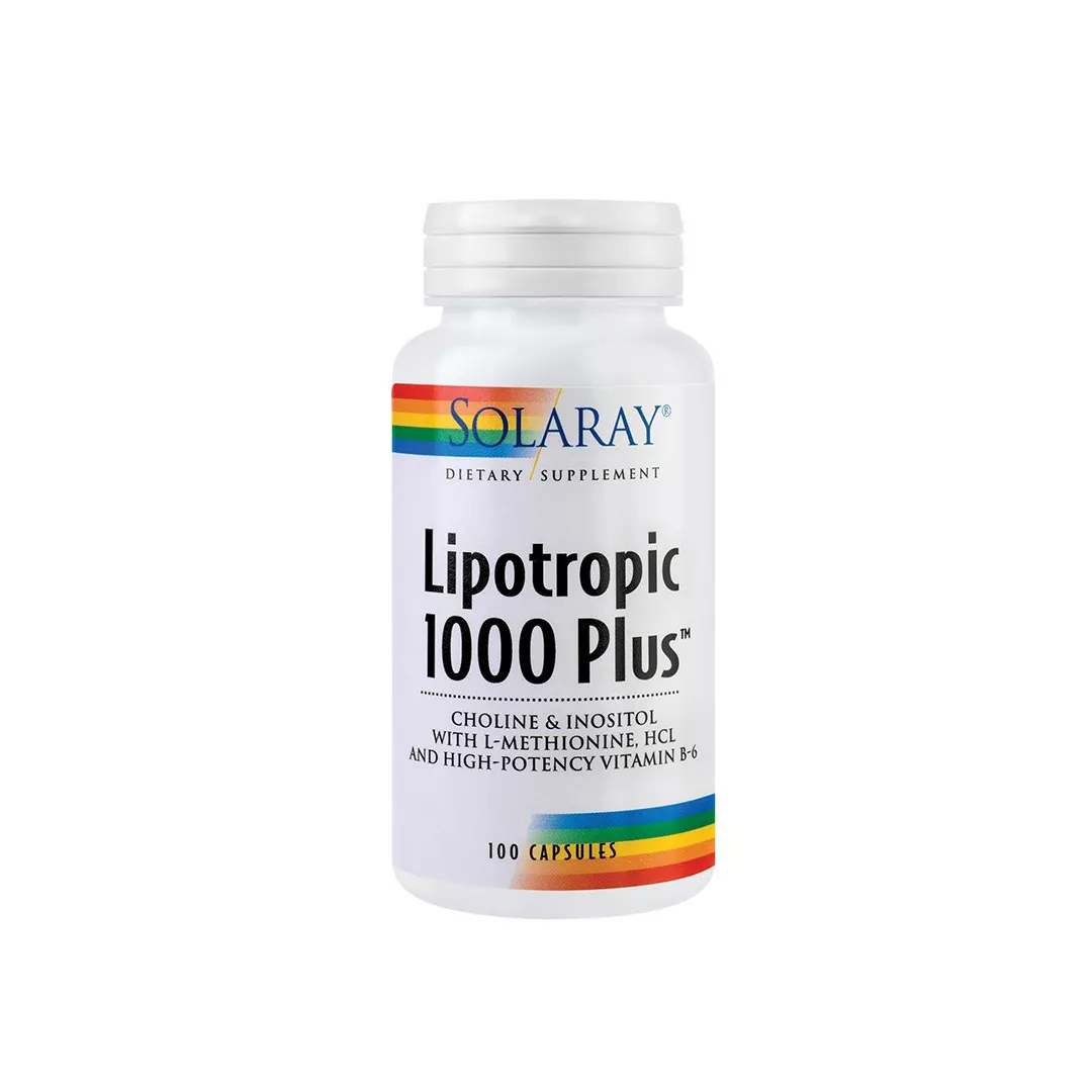 Lipotropic 1000 Plus Solaray, 100 capsule, Secom, [],https:farmaciabajan.ro