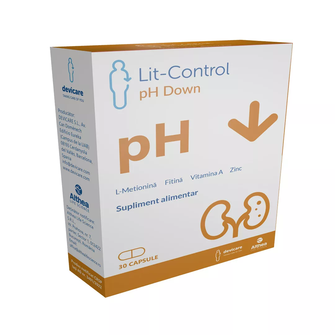 Lit-Control Ph Down, 30 capsule vegetale, Althea Life Science, [],farmaciabajan.ro